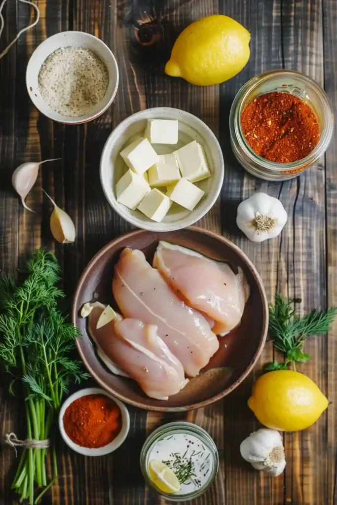 Skillet Cowboy Butter Chicken with herbs, lemon, and buttery sauce ready to serve.