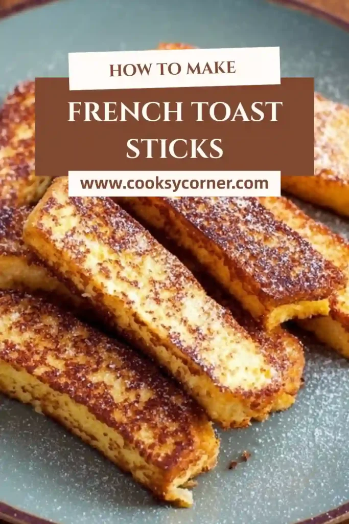 Cinnamon sugar French toast sticks ready for dipping in syrup.