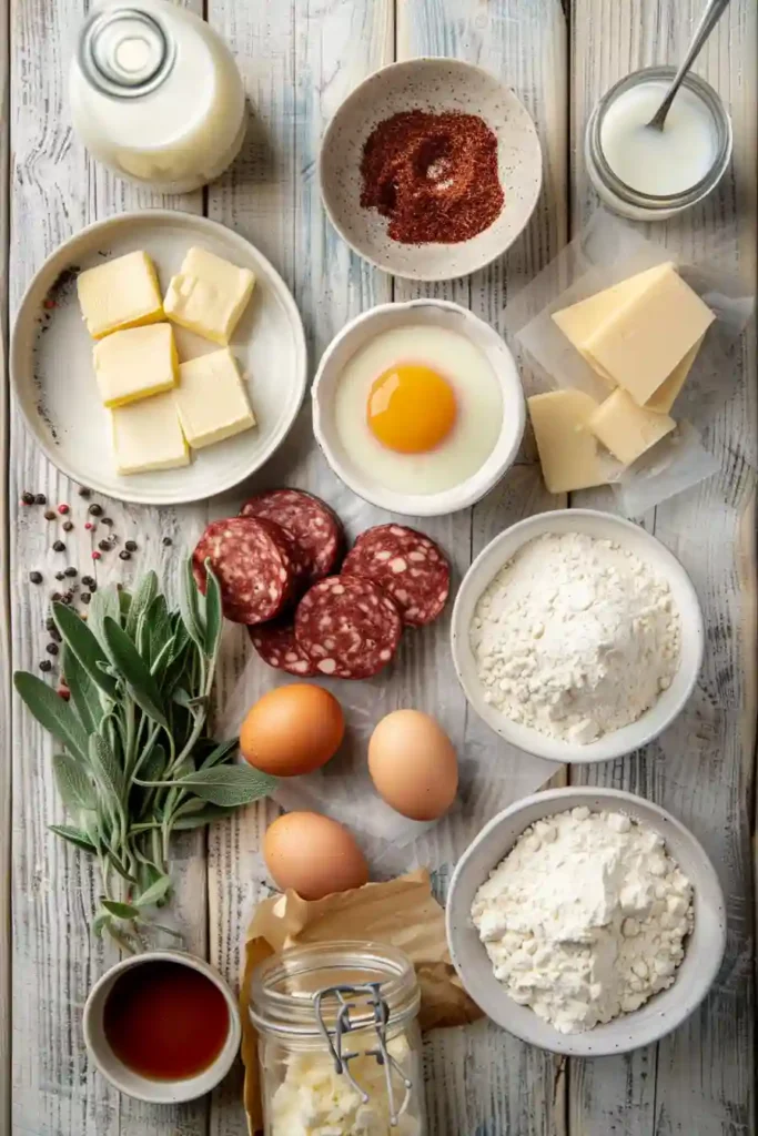 Handheld Savory Breakfast Pop-Tarts with flaky pastry and peppery sausage gravy and eggs inside. A filling and satisfying breakfast pastry.