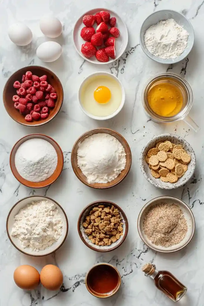 Homemade strawberry crunch dessert cookies on a baking tray.