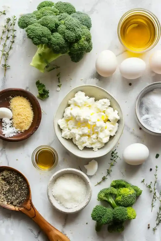 Air fried broccoli bites on a plate.
