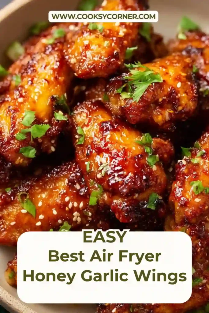 Crispy chicken wings tossed in honey garlic glaze.