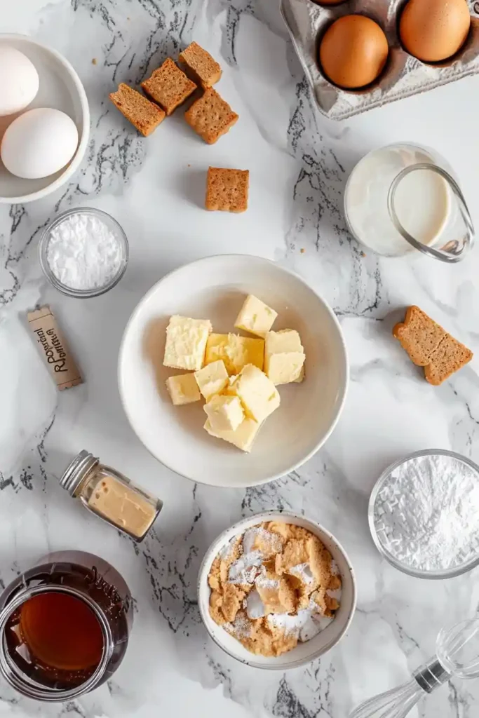 Bakery-style Biscoff cupcakes arranged on a dessert stand.