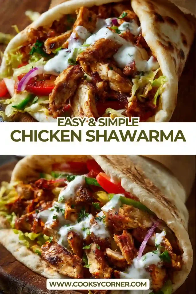 Spiced chicken shawarma sliced and ready to serve.
