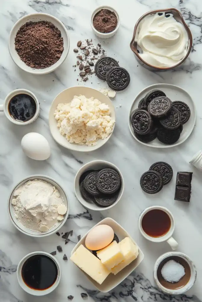 Rich coffee cheesecake on a serving plate.