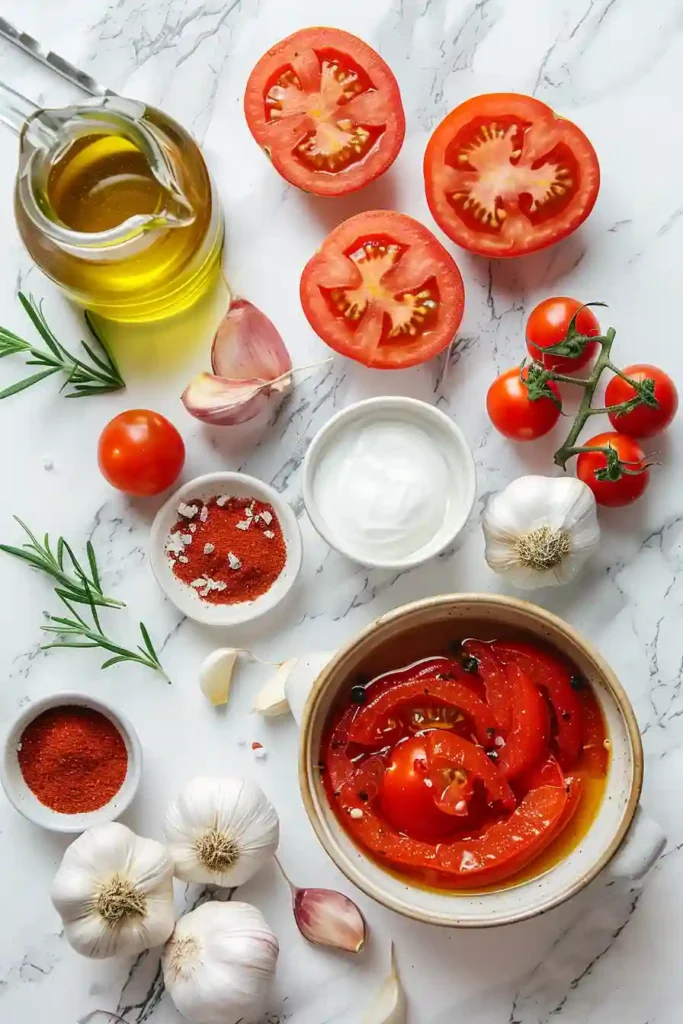 Classic tomato soup paired with grilled cheese, featuring a comforting and creamy texture.