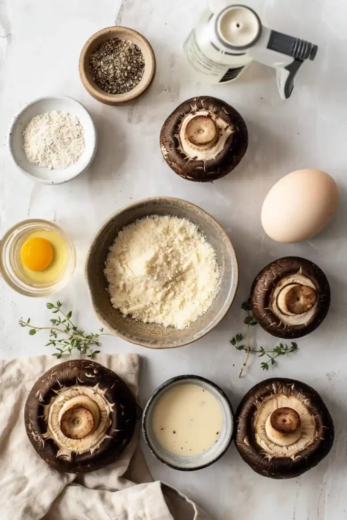 Vegetarian portobello mushroom fries fresh from the oven.