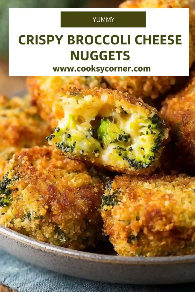 Vegetarian broccoli cheese nuggets baked to perfection, ideal for comforting snacks or family meals.