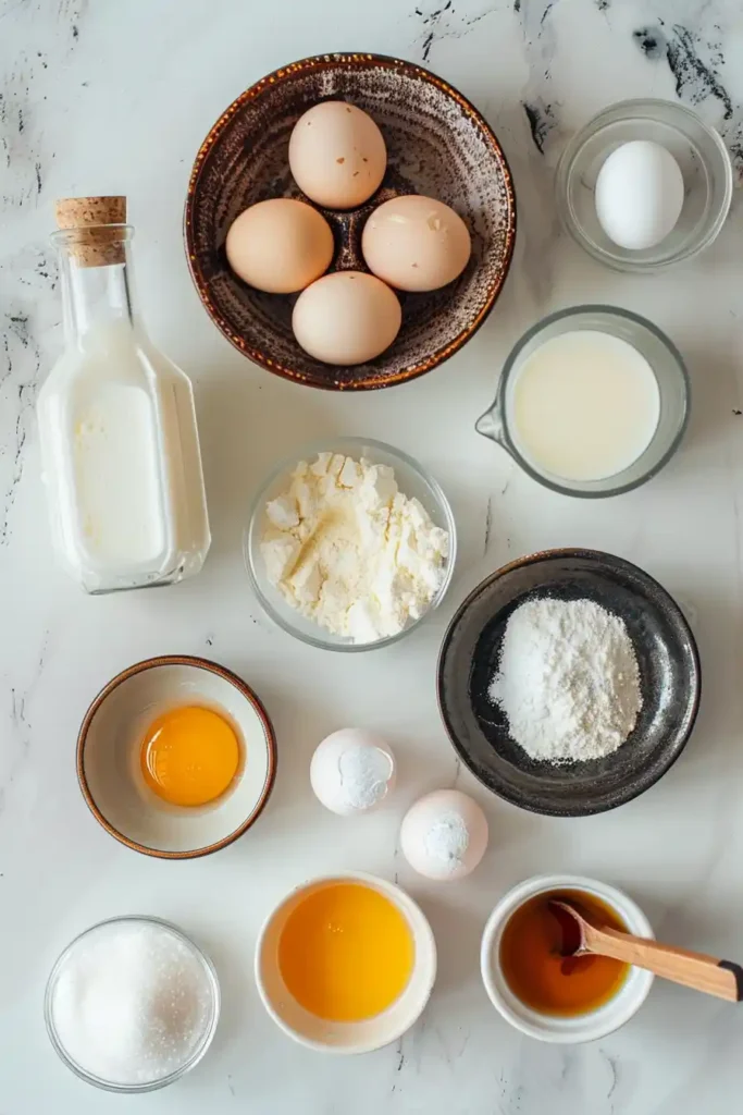 Japanese-style custard daifuku arranged on a plate.