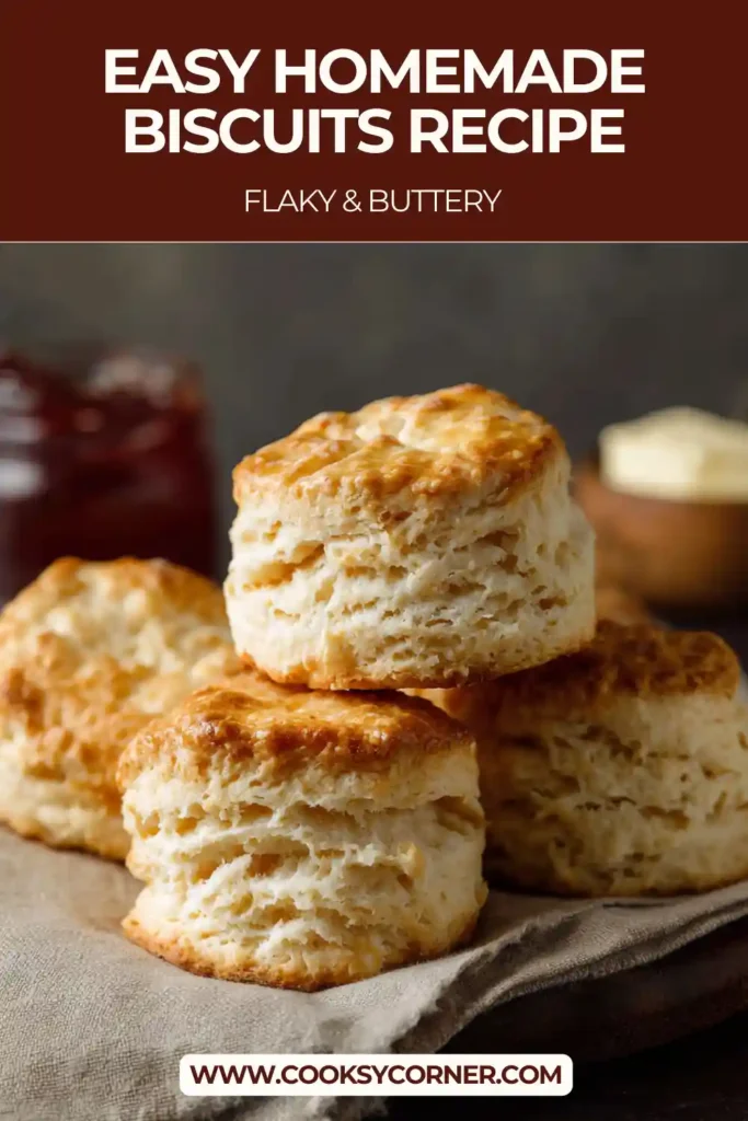 Homemade butter biscuits baked until golden brown, highlighting their soft interior and classic biscuit texture.