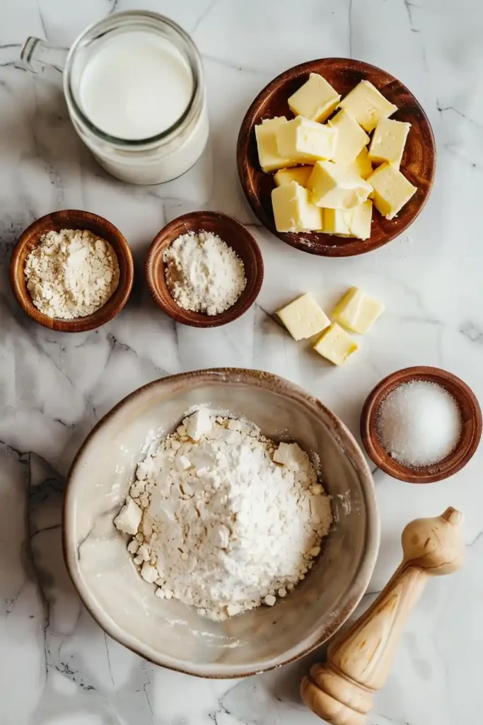 Easy homemade biscuits made with milk and butter, baked fresh and served warm for a comforting meal.