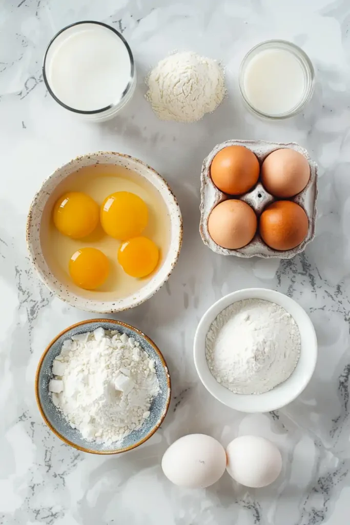 Japanese soufflé pancakes served with whipped cream and berries, showcasing their light and airy structure.