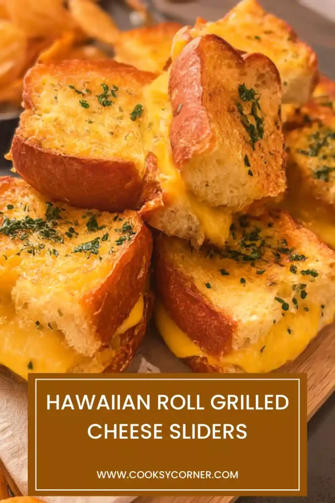 Hawaiian Roll Grilled Cheese Sliders baked until golden and melty.
