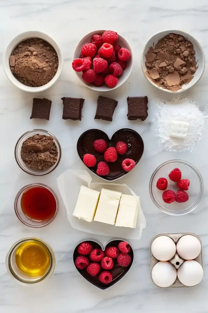 Chocolate cheesecake brownies cut into hearts.