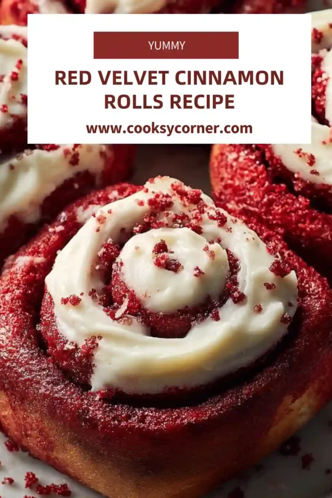 These red velvet cinnamon rolls are baked until fluffy and topped with smooth vanilla icing. A rich red velvet breakfast treat perfect for special occasions.