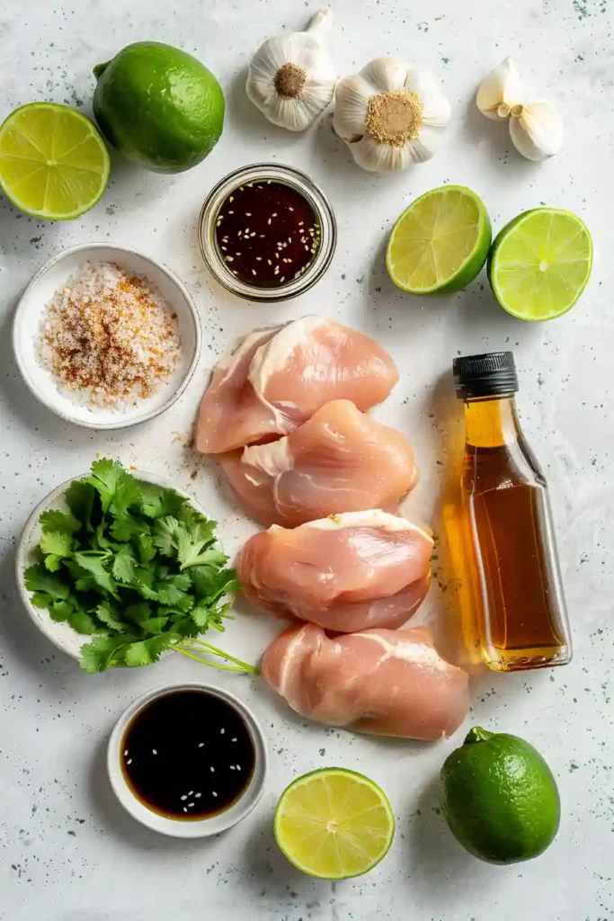 Honey lime chicken breast sliced and plated.