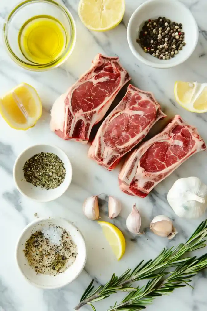 Juicy Garlic Butter Lamb Chops cooked in cast iron with rosemary and garlic. The butter sauce coats each chop for rich flavor.