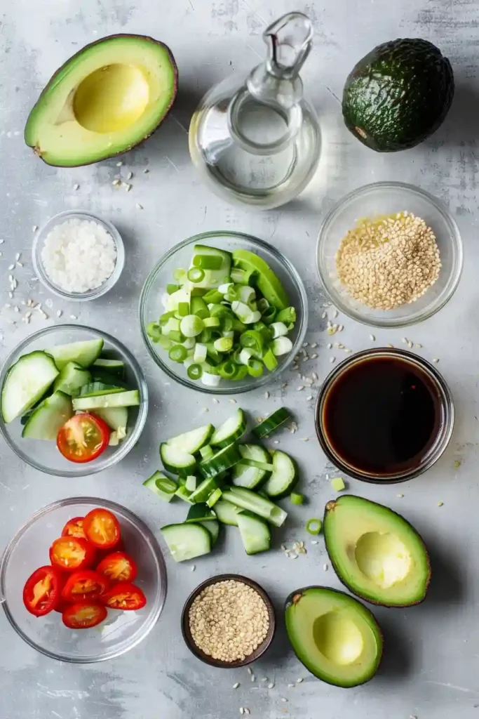 Close-up of Korean mayak avocado showing glossy marinade and creamy texture.