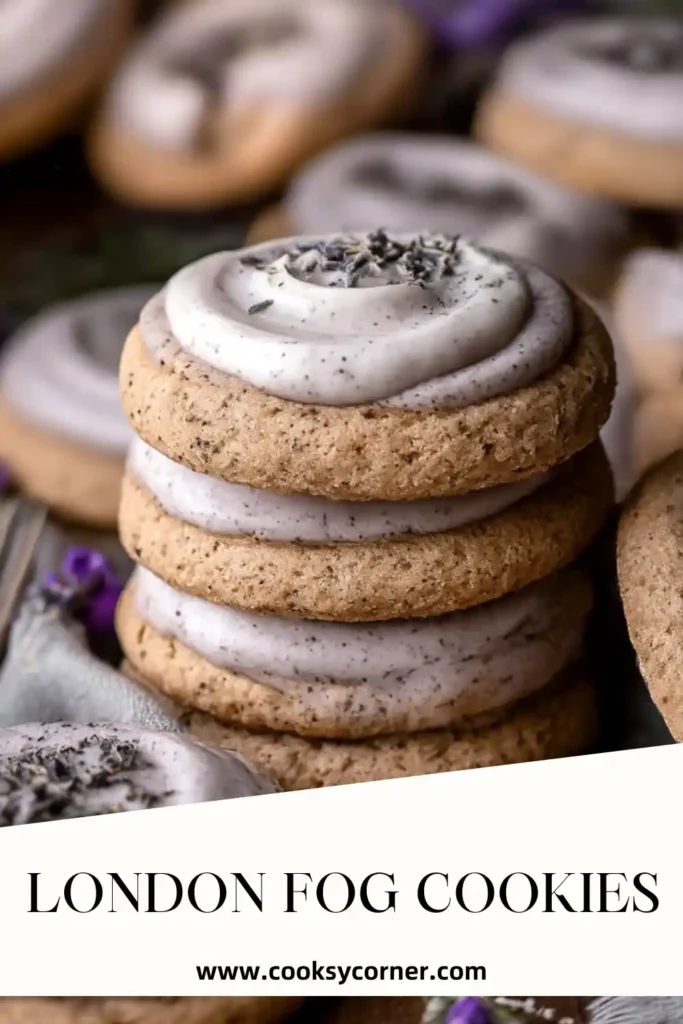 Earl Grey tea cookies with creamy frosting and soft texture.