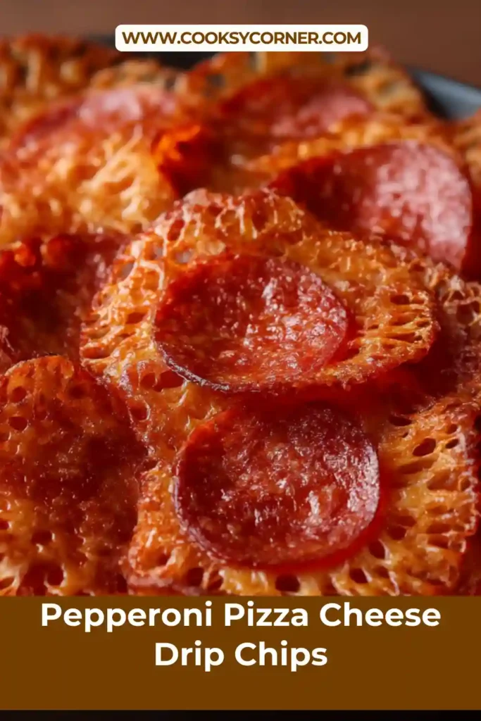Low-carb pizza cheese crisps cooling on parchment paper.