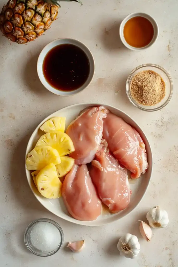 Pineapple Stuffed Teriyaki Chicken fresh from the oven with golden edges and juicy filling.