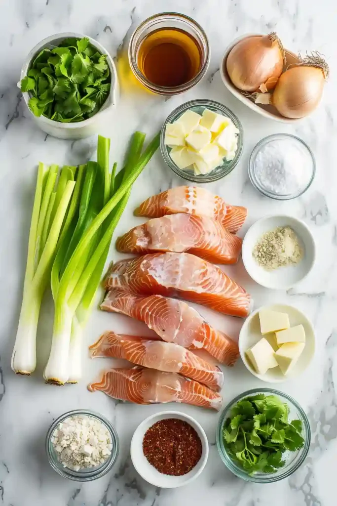 Creamy Creole red snapper plated with rice and fresh herbs. A simple yet elegant seafood recipe.