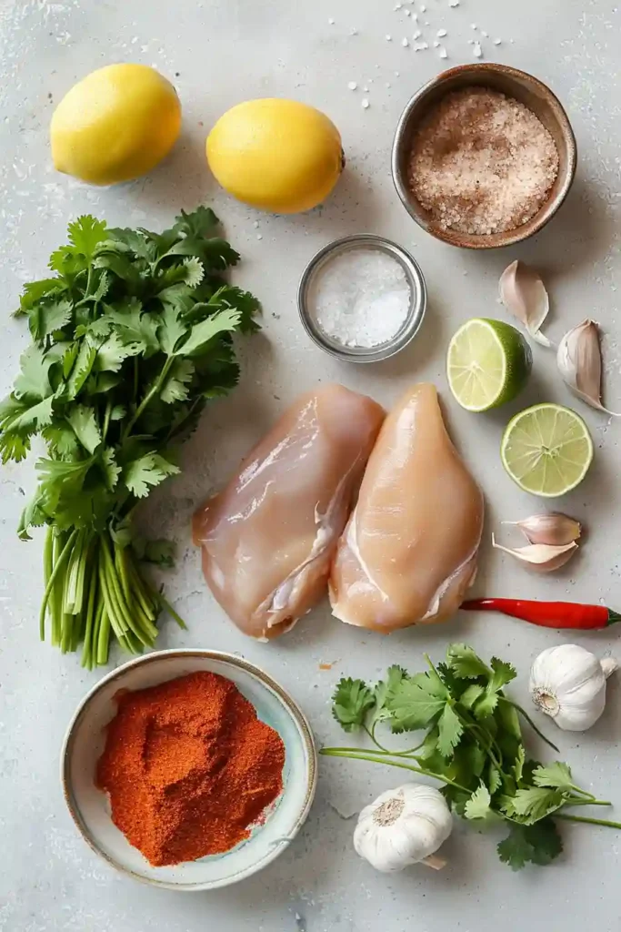 Spicy Brazilian Coconut Chicken plated over rice with coconut sauce and cilantro garnish. A flavorful and comforting Brazilian-inspired meal.