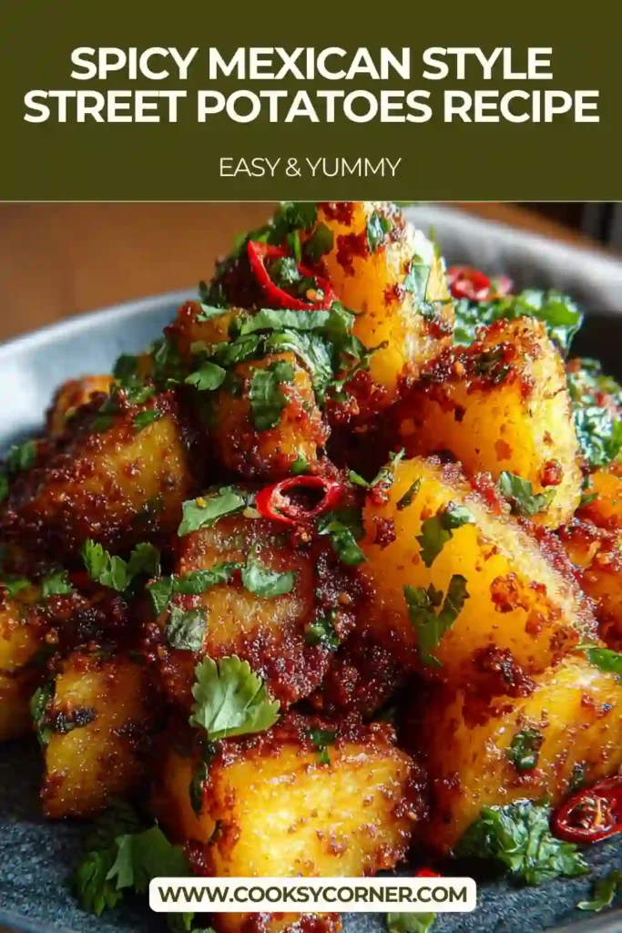 Pan-fried Mexican-style street potatoes garnished with cilantro and seasoned with smoky spices. Perfectly crispy and vibrant.
