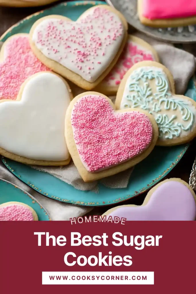 Decorated sugar cookies with smooth icing and colorful sprinkles.