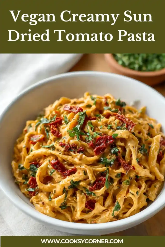 Gluten free vegan pasta with creamy tomato sauce and arugula.