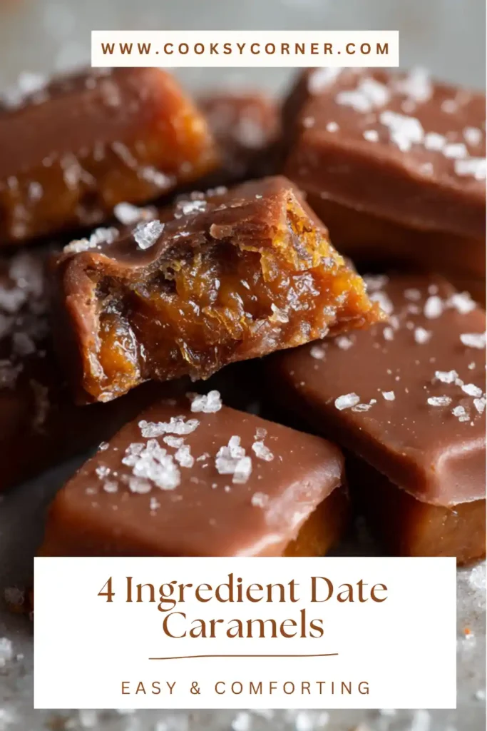 Healthy chocolate date caramels made with almond butter.