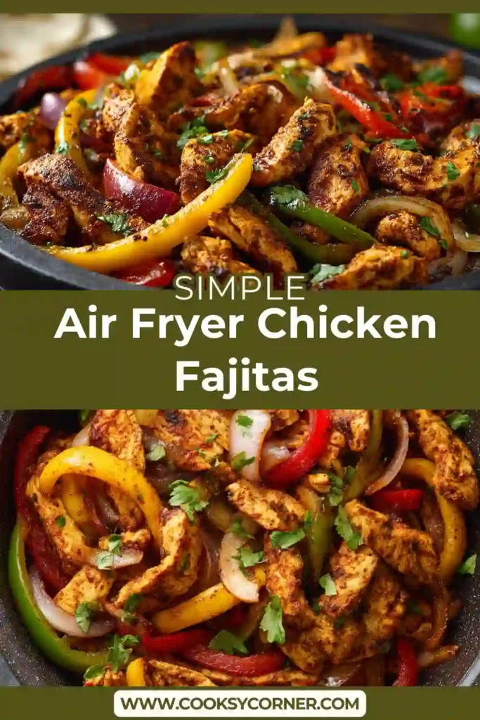 Chicken fajita strips cooked in air fryer