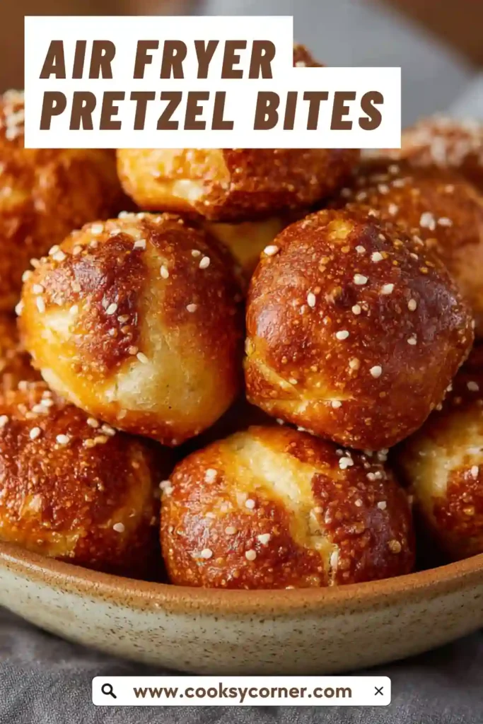 Homemade pretzel bites served with dipping sauce
