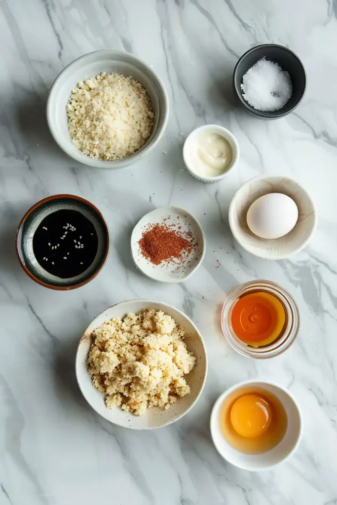 Tuna cakes pan-seared and served with spicy mayo on the side.