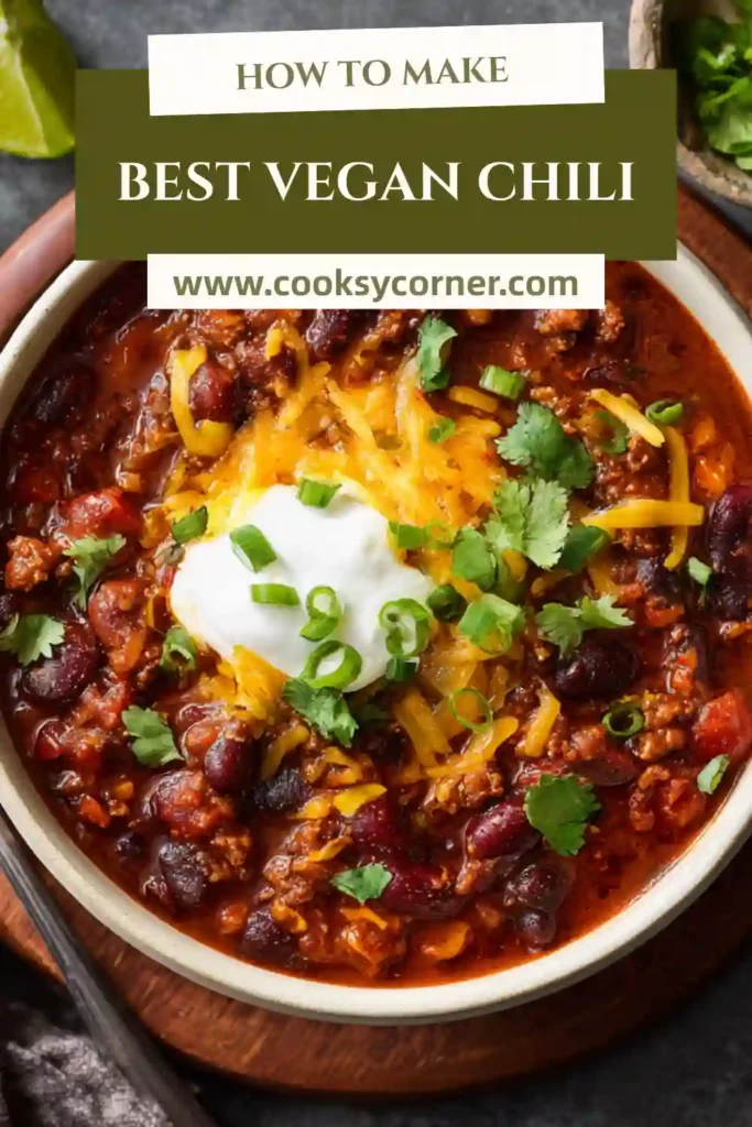 One-pot vegan chili simmering on the stove