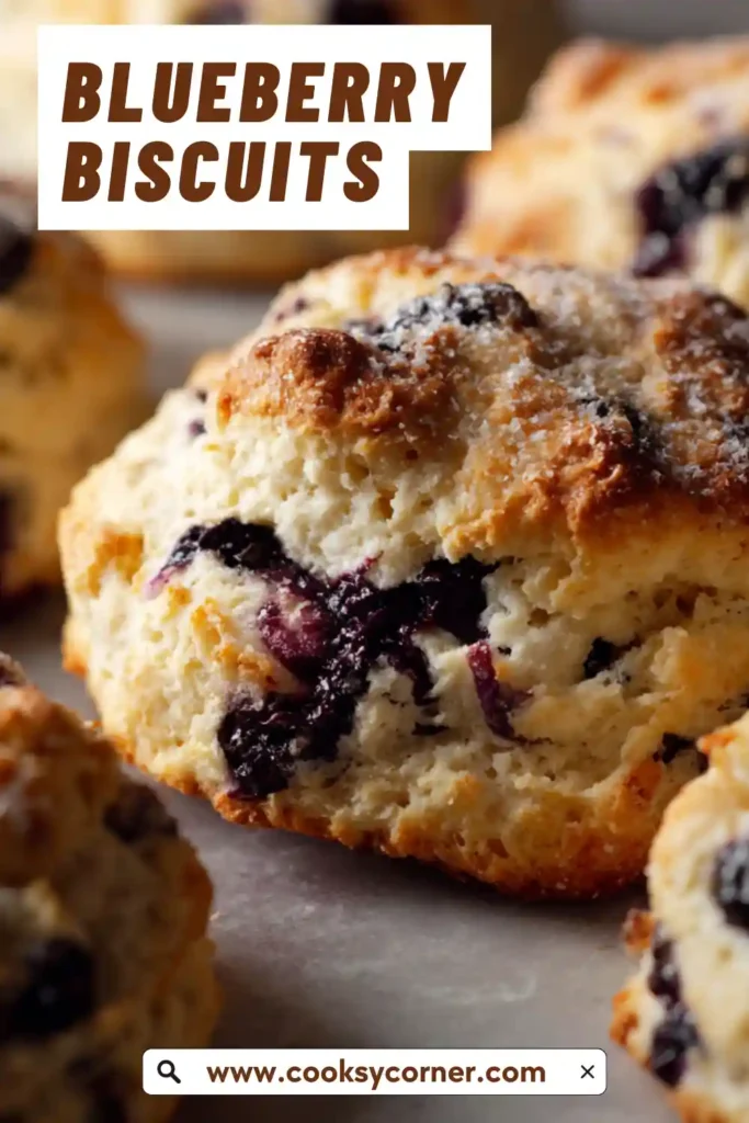 Homemade Blueberry Biscuits cooling on a wire rack.