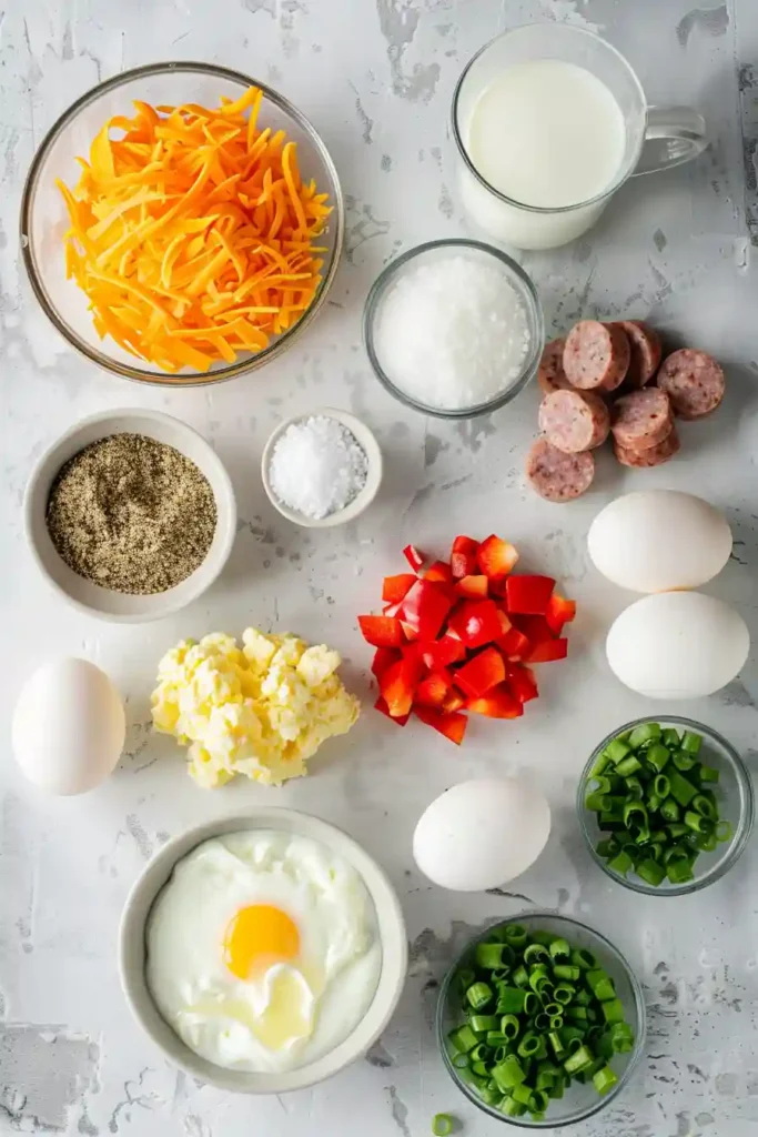 Golden baked egg casserole perfect for brunch.