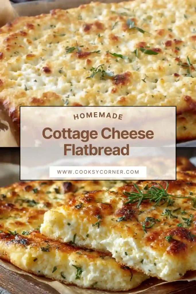Cottage cheese flatbread made with eggs and Italian seasoning, baked until lightly browned. A simple gluten free flatbread recipe.
