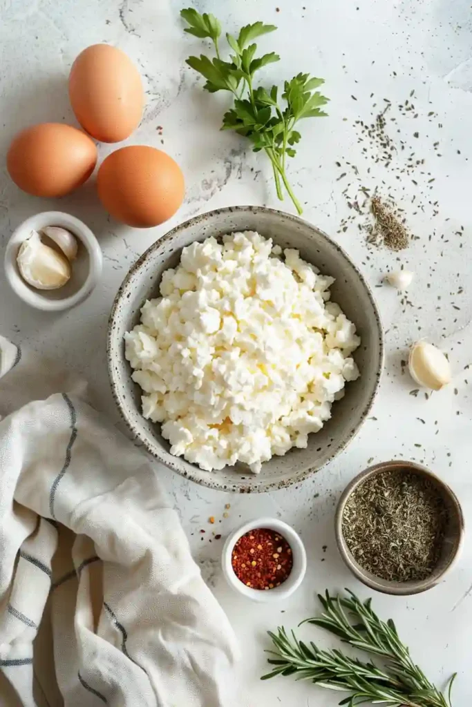 A freshly baked cottage cheese flatbread cooling on parchment paper with a lightly golden surface. This high protein flatbread looks soft and evenly baked.
