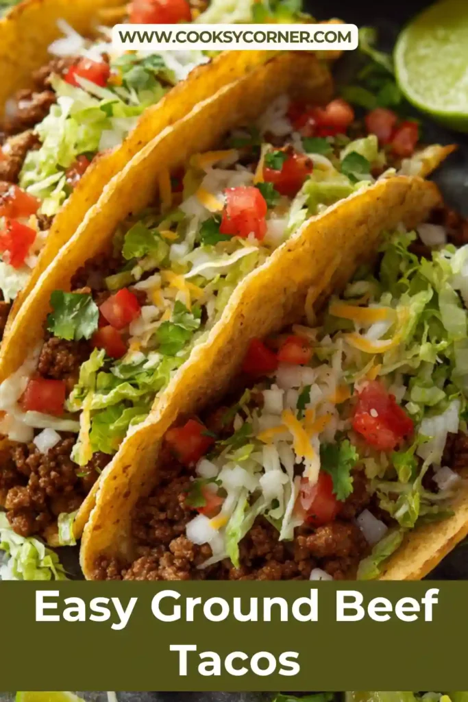Skillet ground beef taco filling ready to serve.