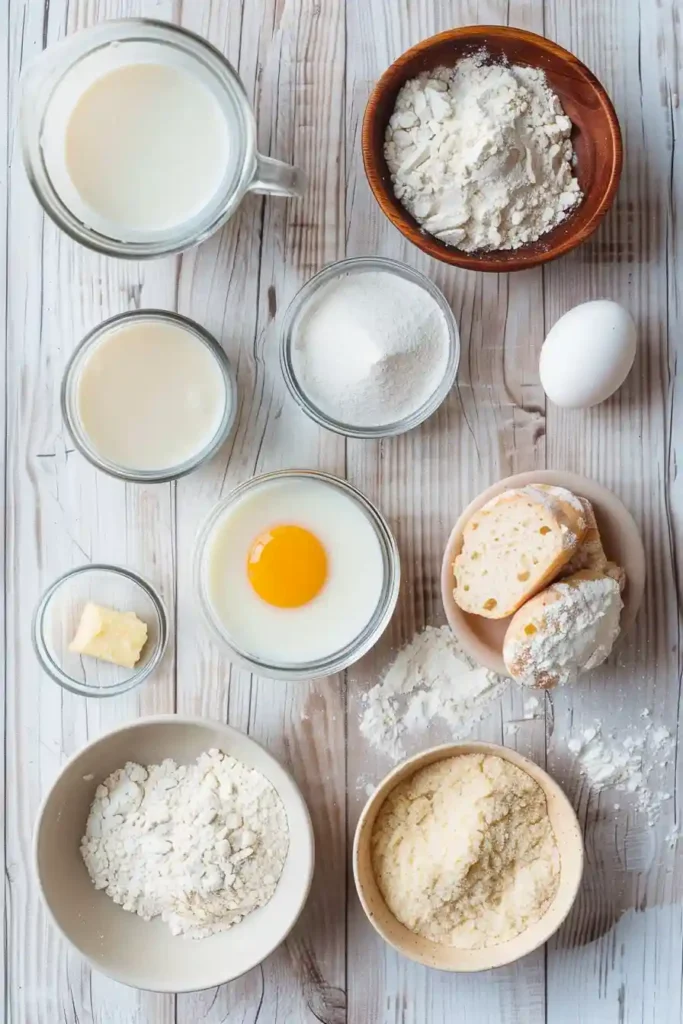 Homemade English muffins cooking in a skillet with light cornmeal dusting. Stovetop breakfast bread recipe.