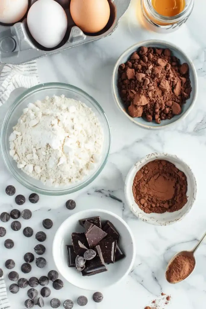 Stack of gluten free Healthy Chocolate Protein Donuts with smooth chocolate almond butter glaze. A paleo-friendly high protein dessert option.
