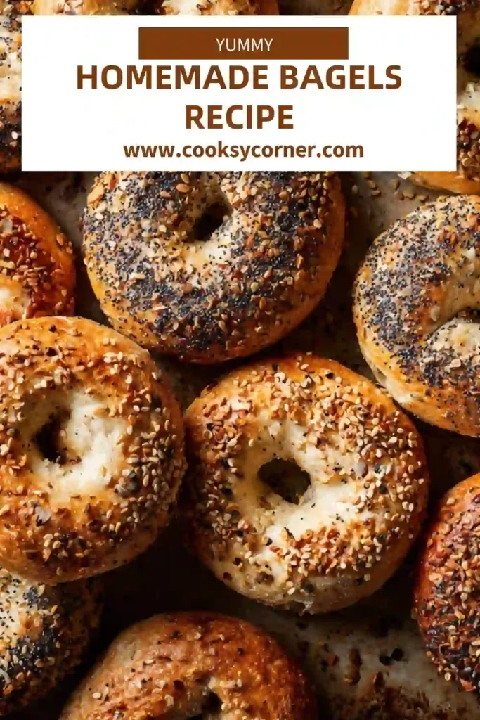 Chewy homemade bagels sliced and served for breakfast. Crisp crust with soft interior texture.