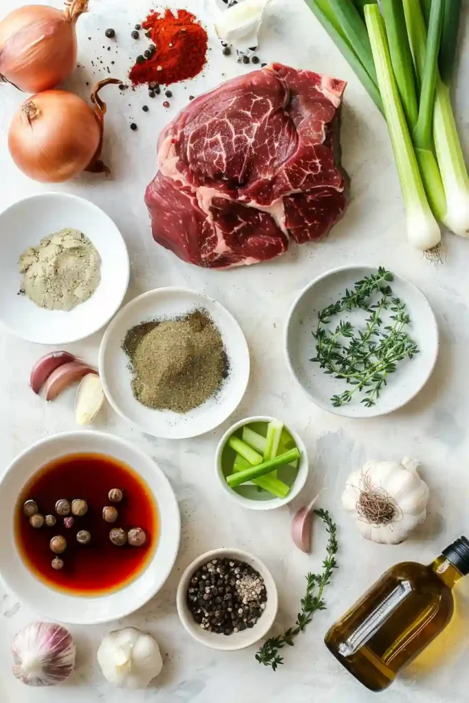 Island style beef roast simmered with herbs and Scotch bonnet pepper.