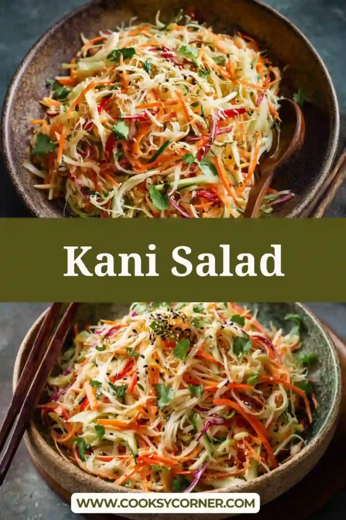 Japanese kani salad topped with crunchy panko breadcrumbs.