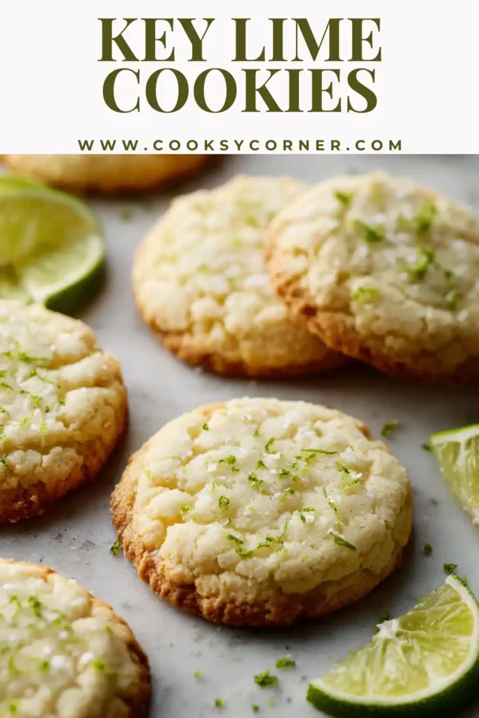 Glazed key lime cookies arranged on a baking tray.