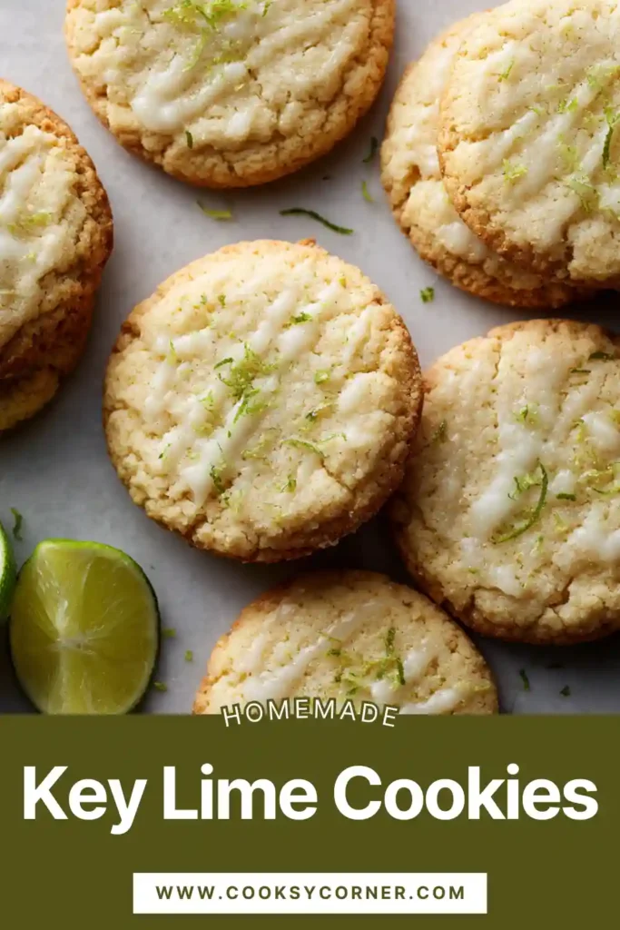 Key Lime Cookies with citrus glaze cooling on a rack.