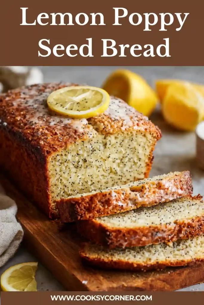 Homemade lemon poppy seed loaf cake