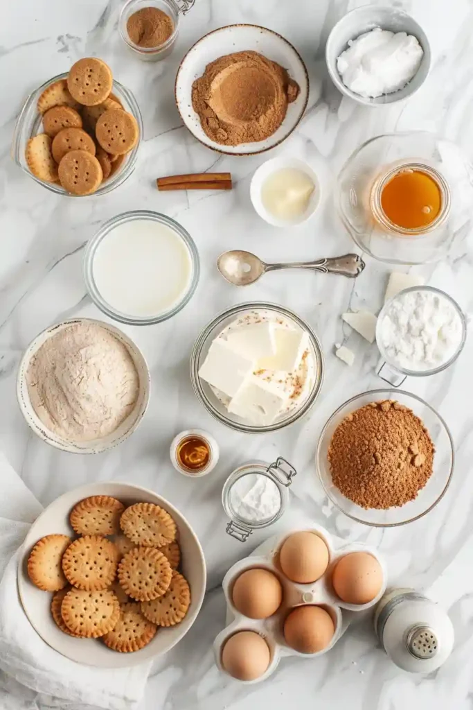 Close-up of baked Lotus Biscoff Cheesecake with glossy topping and crunchy biscuit garnish. A creamy caramel dessert.