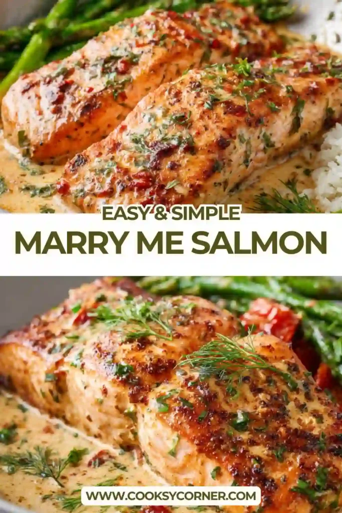 Creamy Tuscan salmon served in a skillet